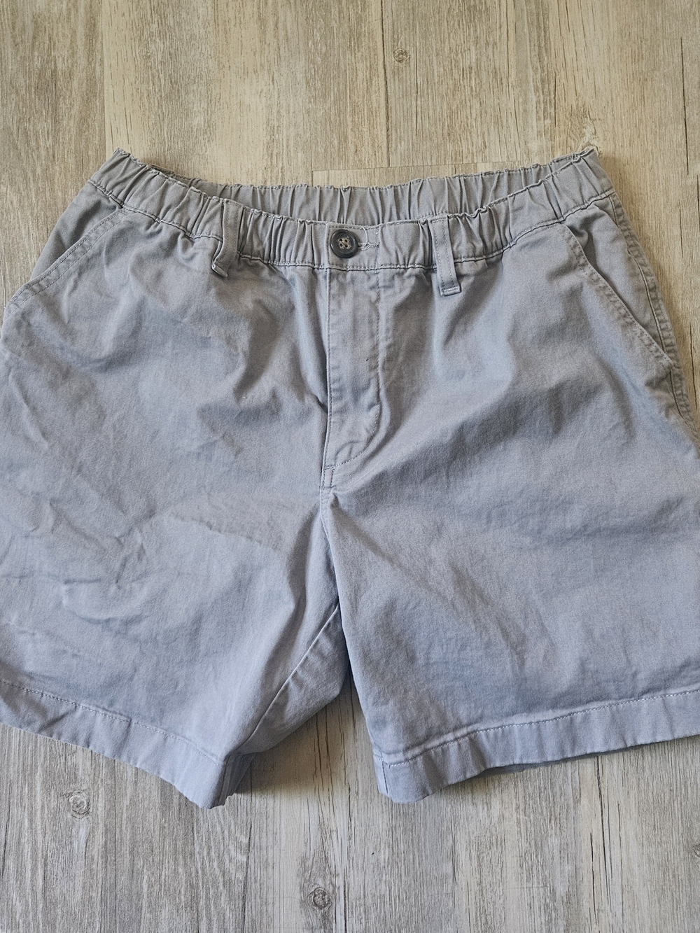 Chubbies Men's Light Gray Elastic-Waist Flat Front Chino Shorts Medium 7" Imseam